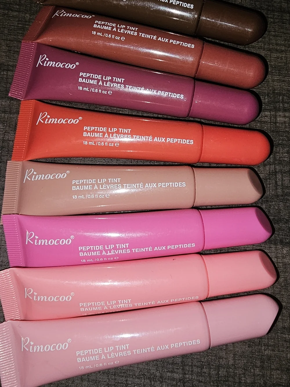 Set of 8 Peptide Lip Tints-Different Colors